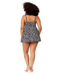 Raisins Curve Trendy Plus Calabria Printed Swim Dress