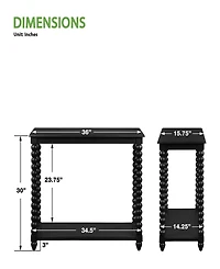 Osp Home Furnishings 30" Wood Elise Console Table