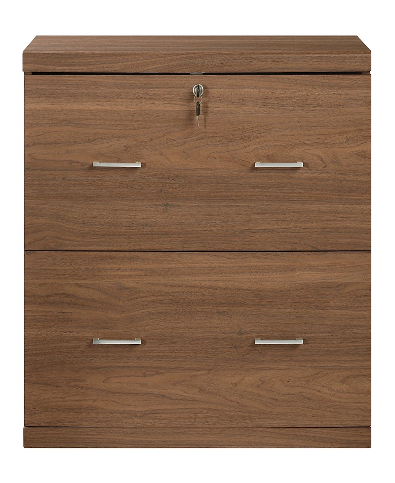 Osp Home Furnishings 28.5" Wood Alpine 2-Drawer Lateral File with Lockdowel Fastening System