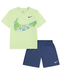 Nike Boys' 4-7 Crewneck T-Shirt and Mesh Shorts, 2-Piece Set
