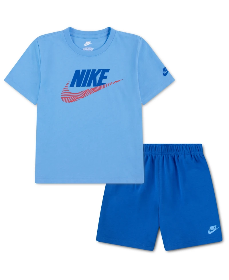 Nike Boys' 4-7 Futura Crewneck T-Shirt and Shorts, 2-Piece Set