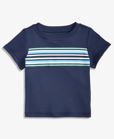 First Impressions Boys' Toddler 2T-4T Placed-Stripe T-Shirt, Macy's Exclusive
