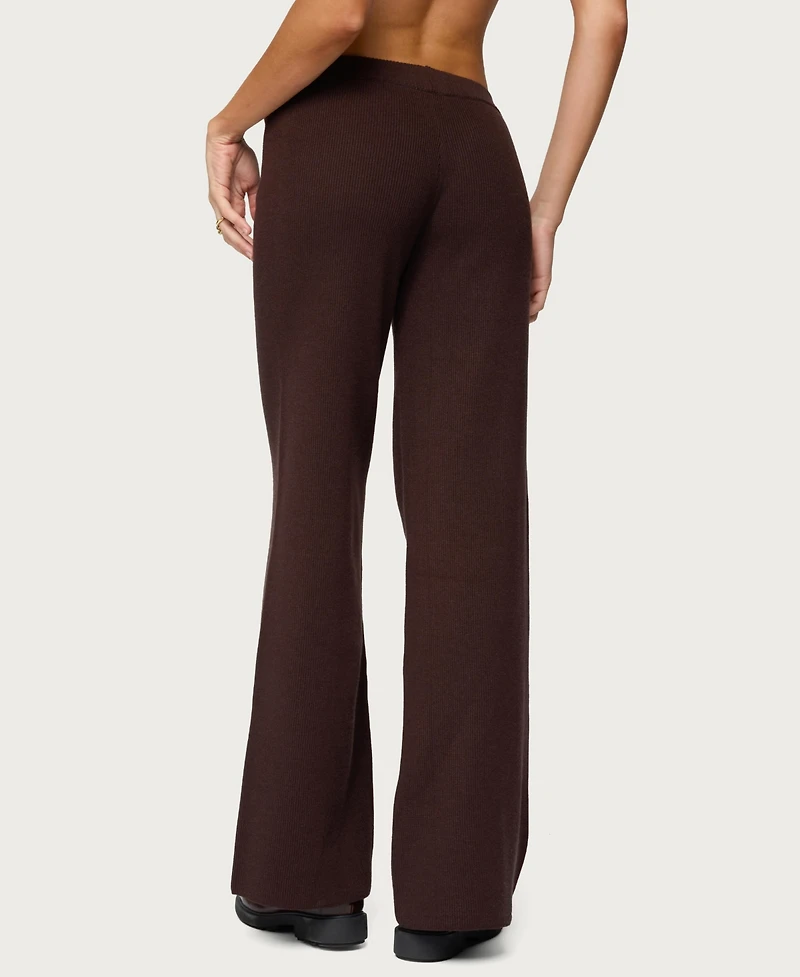 Edikted Women's Lorie Wide Leg Knit Pants