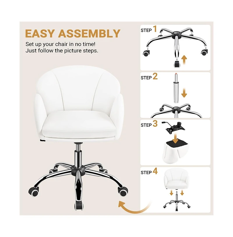 Yaheetech Cute Desk Chair Makeup Vanity for Home Office