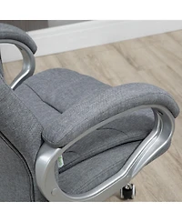 Vinsetto Executive Swivel Office Computer Chair W/ Armrests Linen Fabric