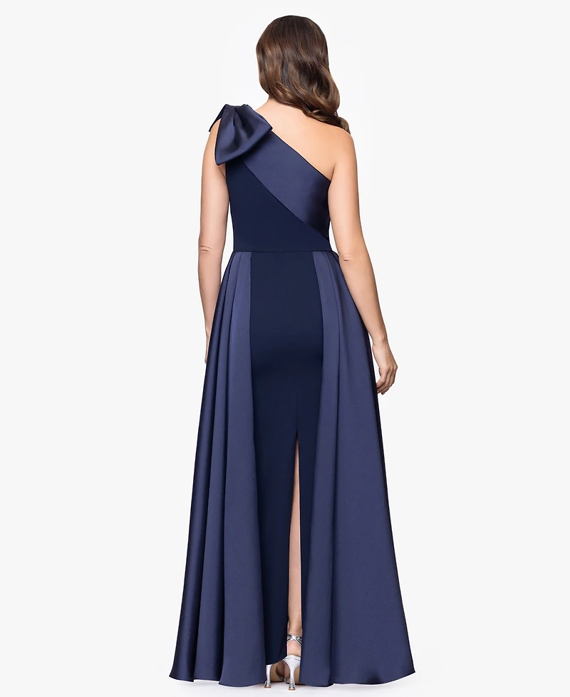 Betsy & Adam Women's One-Shoulder Gown