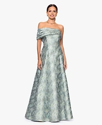 Betsy & Adam Women's One-Shoulder Gown