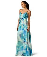Adrianna Women's Printed V-Neck Ball Gown