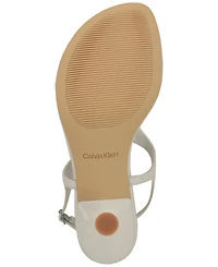 Calvin Klein Women's Portia T-Strap Flared Heel Dress Sandals
