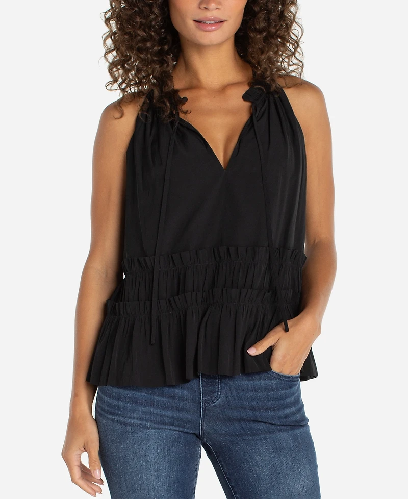 Liverpool Los Angeles Women's Sleeveless Pull-On Woven Top