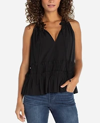 Liverpool Los Angeles Women's Sleeveless Pull-On Woven Top