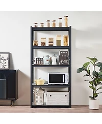 Mecale 5-Tier Storage Shelves, 2000-Lb Capacity, 18"D x 36"W x 72"H, Adjustable Metal Utility Rack, Black