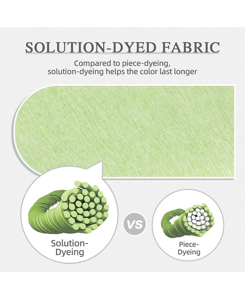 Aoodor Outdoor Deep Seat Cushion Set, Waterproof Patio Furniture Cushions with Adjustable Straps & Removable Cover, Set of 2