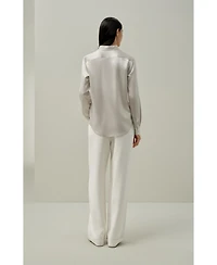 Lilysilk Women's Spread Collar Silk Shirt