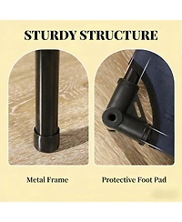 Aostirmotor Elevated Portable Dog Cot with Pad and legs in Dark Blue