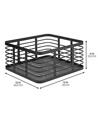 mDesign Metal Pantry Basket with Handles