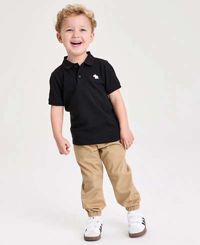 Epic Threads Toddler 2T-4T Boys Solid Dino Polo Shirt, Exclusively at Macy's