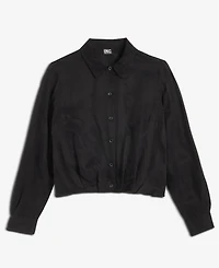 I.n.c. International Concepts Women's Gathered-Hem Shirt, Macy's Exclusive