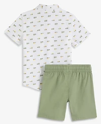 Epic Threads Toddler Boys' 12M-5T Cotton Printed Shirt & Shorts, 2-Piece Set, Macy's Exclusive