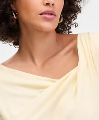 I.n.c. International Concepts Women's Asymmetric-Neck Top, Exclusively at Macy's