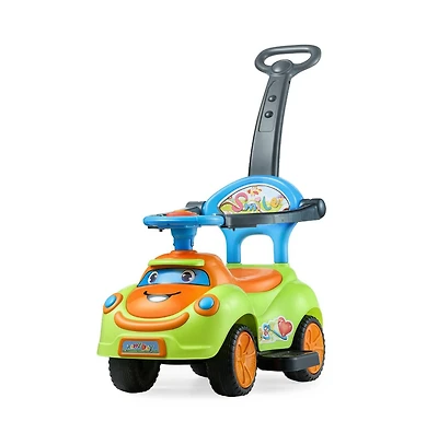 Slickblue Ride On Push Car, Push Car for Toddler 19 to 36 Months, Around Buggy with Guardrails, Handle & Under-seat Storage