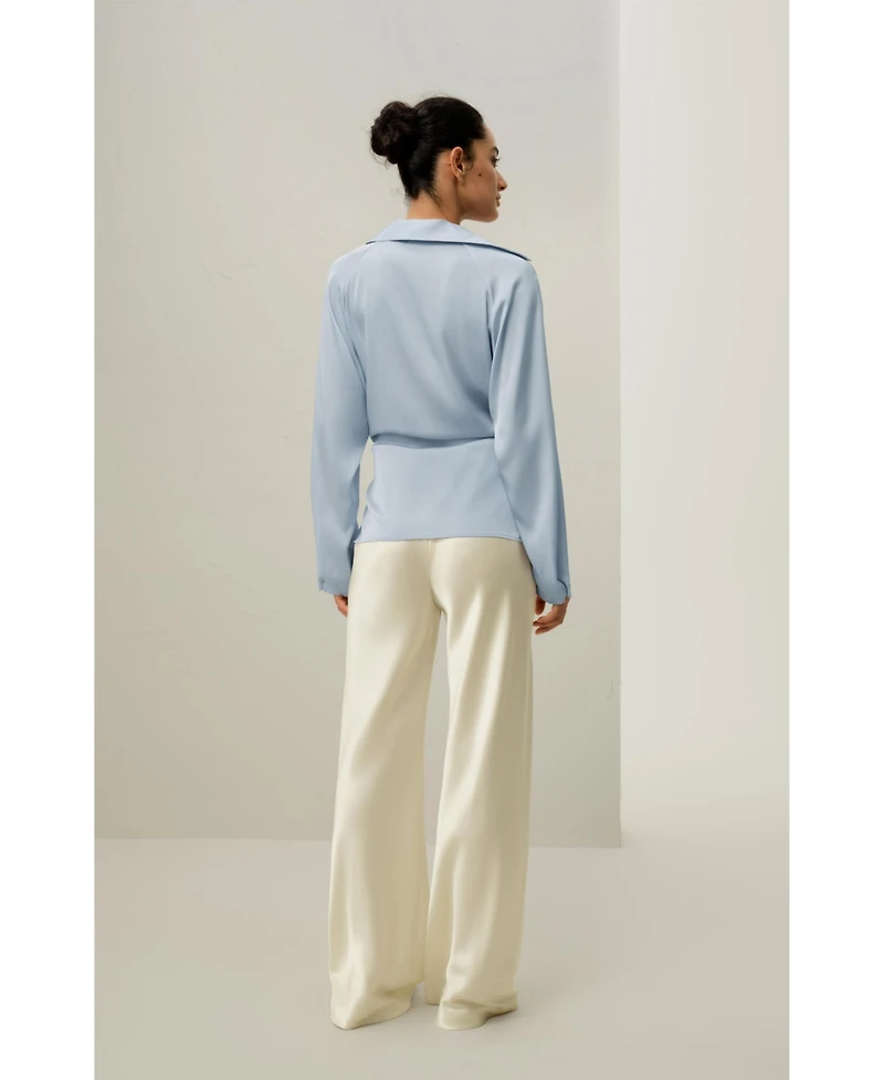 Lilysilk Women's Multipositional Silk Shirt