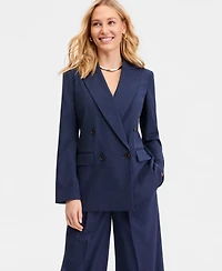 I.n.c. International Concepts Women's Double-Breasted Pinstripe Blazer, Macy's Exclusive
