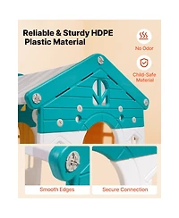 Slickblue Hdpe Playset for Toddlers with Slide, Basketball & Telescope
