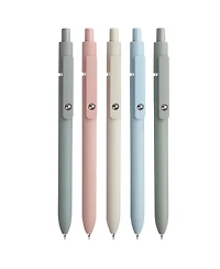 Htutwoo 5Pcs Gel Pens, 0.5mm Black Ink Pens with Smooth Writing