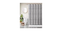 Slickblue Polyester Shower Curtain with Scandinavian Chevron Design, 72-Inch