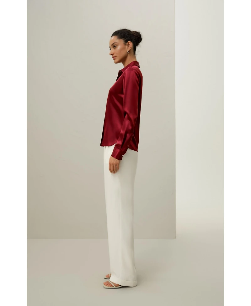 Lilysilk Women's Elegant Silhouette Silk Shirt
