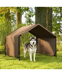 Aostirmotor Dog Tent with Water Resistant for Outdoor Shade Protection in Brown