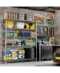 5-Tier 48 in W x 72 in H x 20 in D Height Adjustable Garage Wire Shelving Unit