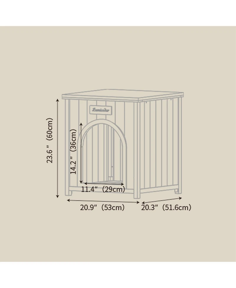 Aostirmotor Cat House for Small Cats & Dogs in Light Yellow