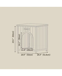 Aostirmotor Cat House for Small Cats & Dogs in Light Yellow
