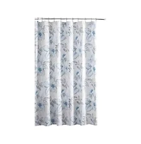 Slickblue 72-Inch Tropical Botanical Floral Cotton Shower Curtain