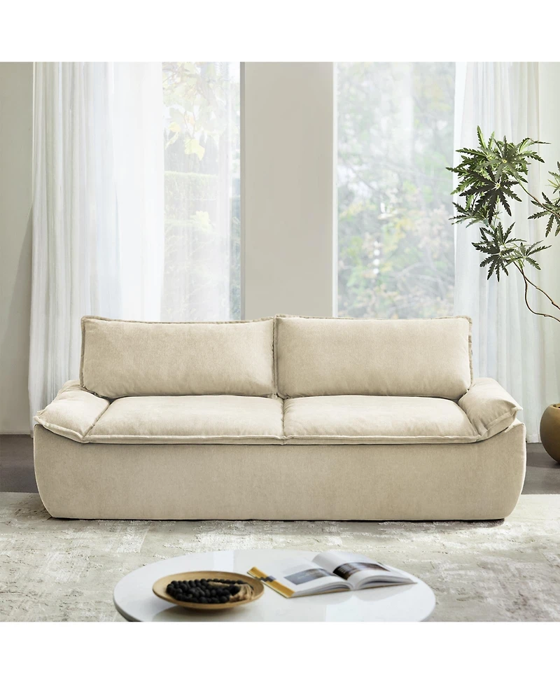 Hulala Home Enrique Modern 90"W Oversized Compressed High-density Foam Sofa and No Assembly Needed