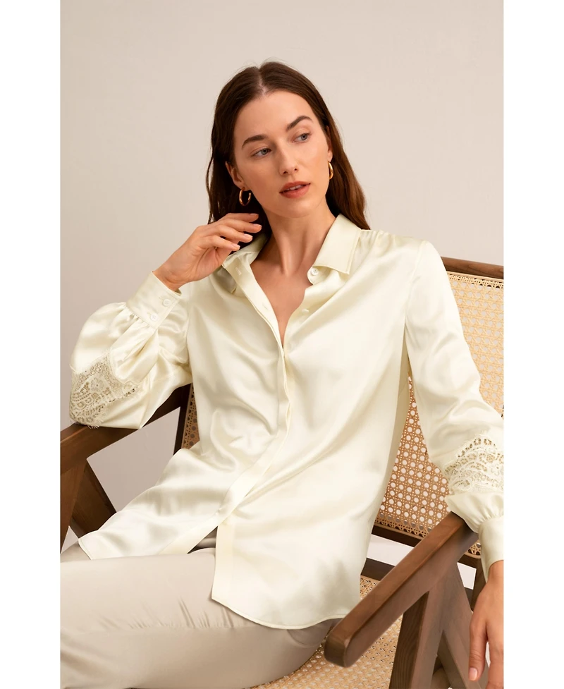 Lilysilk Women's Armeria Lace Blouse
