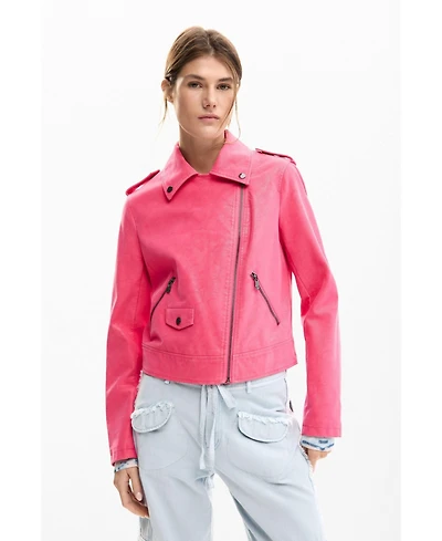 Desigual Women's Biker jacket with leather effect