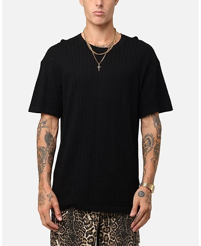 Xxiii Men's Hampton Knit T-Shirt Black