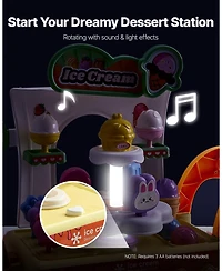 Sugift Ice Cream Cart with 27 Pc Accessories & Money, Sound/Light