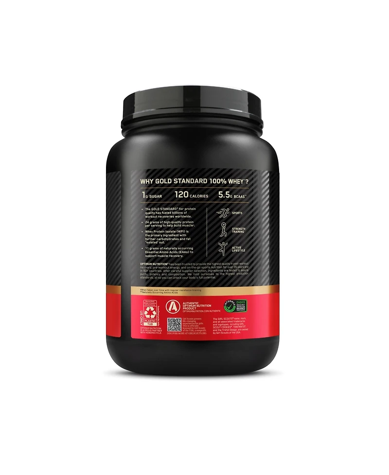 Optimum Nutrition Gold Standard 100% Whey Protein Thin Mints Protein Powder Drink Mix 24.8 oz