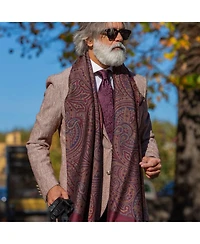 Elizabetta Men's Leone - Wool Silk Scarf for Men