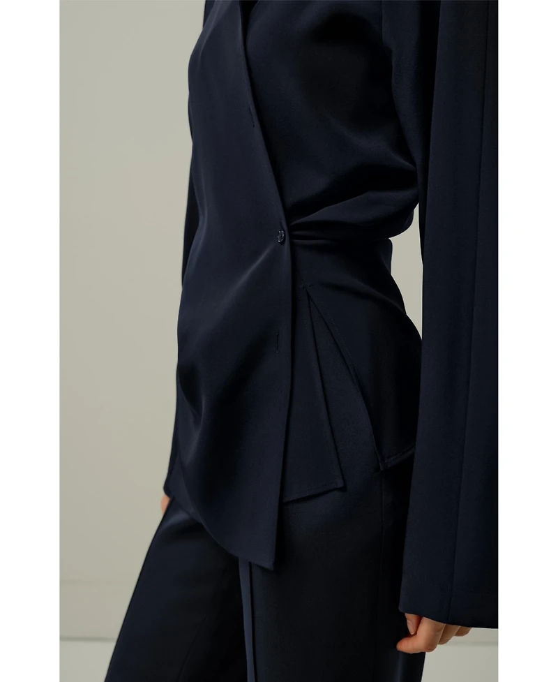 Lilysilk Women's Multipositional Silk Shirt