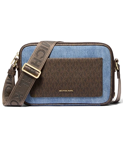 Michael Kors Maeve East West Pocket Top Zip Crossbody Bag