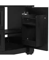 Cesicia 24 in. Freestanding Bathroom Vanity with Sink, Flip Drawer, Adjustable Shelf, Solid Rubberwood Frame, Mdf Panels and Metal Handles