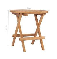 3 Piece Folding Patio Dining Set Solid Teak Wood