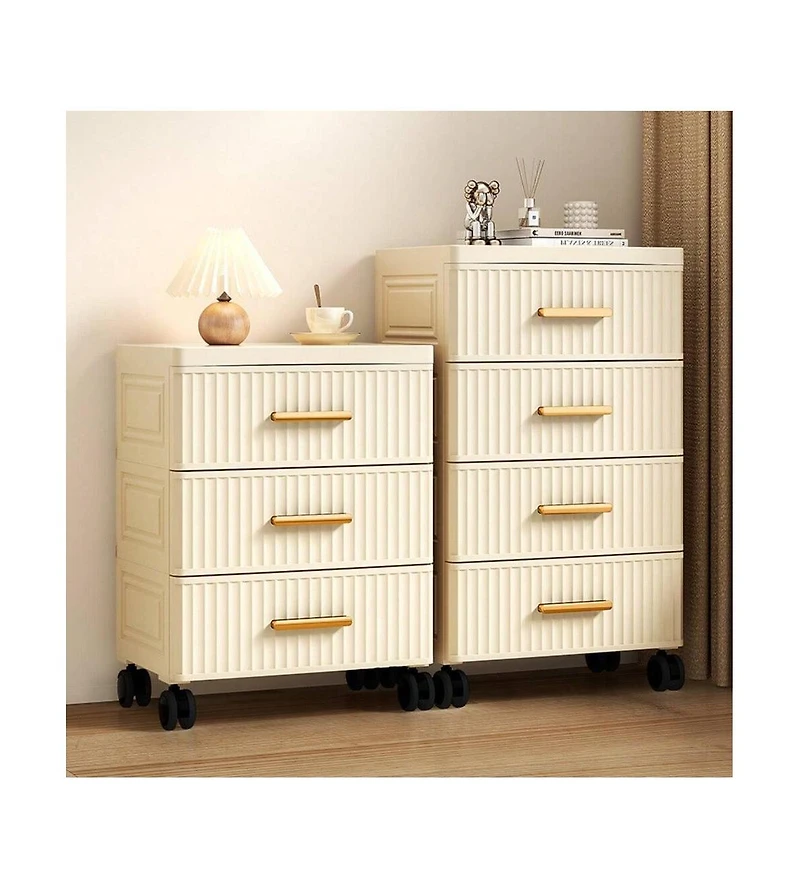 gaomon 1 Piece Plastic Multifunctional Drawer Storage Cabinet Bedside Table Living Room Snack Children Toys Books Clothes