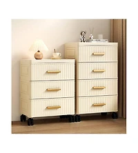 gaomon 1 Piece Plastic Multifunctional Drawer Storage Cabinet Bedside Table Living Room Snack Children Toys Books Clothes