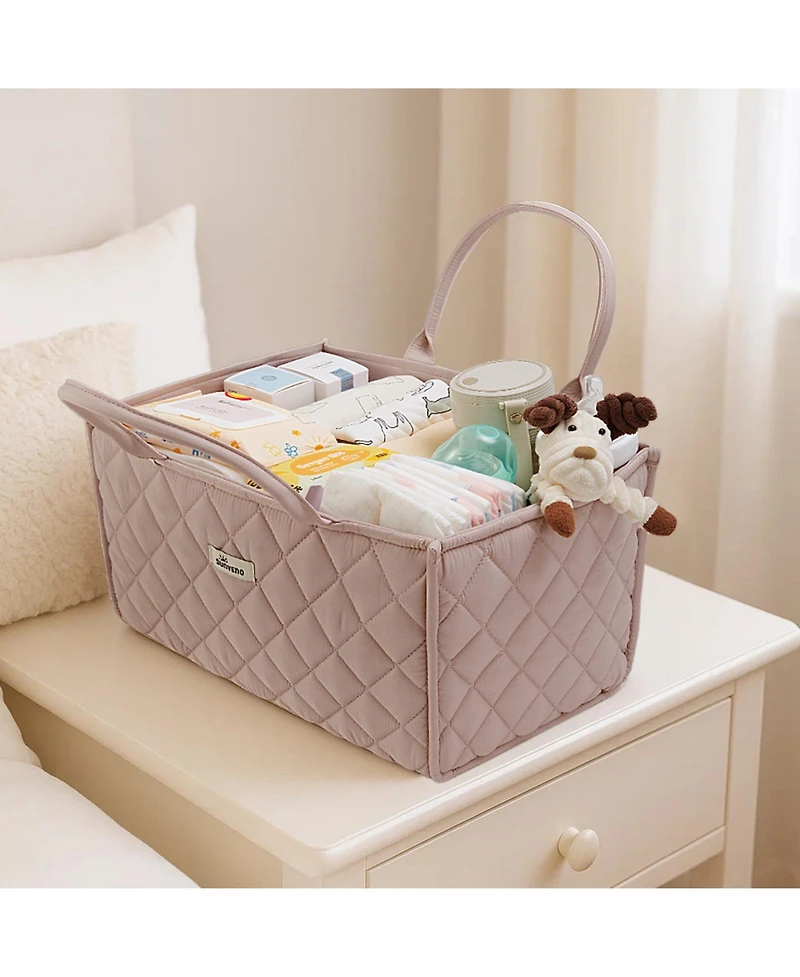 Sunveno Quilted Diaper Caddy Organizer